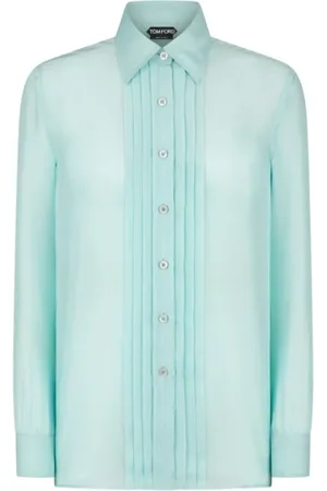 Tom Ford Camisa de seda con detalle plisado