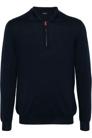 Kiton Playera tipo polo de seda y cachemira