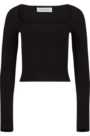 Nina Ricci Top con cuello cuadrado