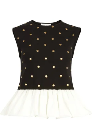 Nina Ricci Top con diseño peplum y motivo de lunare