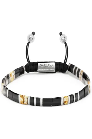 Nialaya Pulsera de cuentas con logo grabado