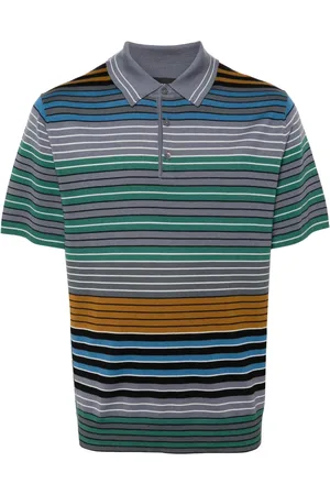 Paul Smith Playera tipo polo tejida con motivo de rayas