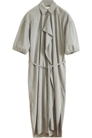 LEMAIRE Vestido camisero midi con diseño asimétrico