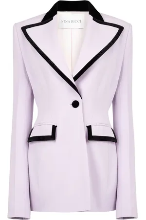 Nina Ricci Blazer con ribete de terciopelo