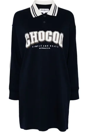 Chocoolate Vestido estilo sudadera con logo estampado