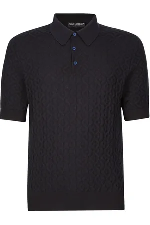 Dolce & Gabbana Playera tipo polo tejida con motivo geométrico