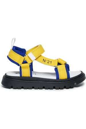 Nº21 Sandalias con logo estampado y suela dentada