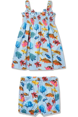 Rachel Riley Vestido con estampado Tropical Fish
