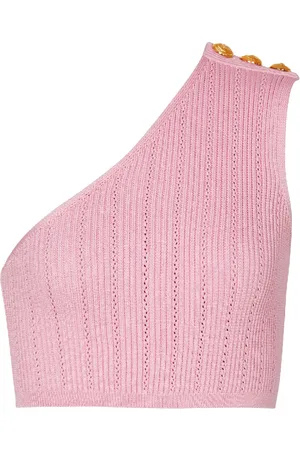 Balmain Top tejido asimétrico