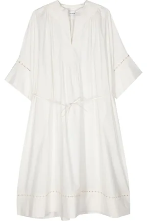 YVES SALOMON Vestido midi de popelina