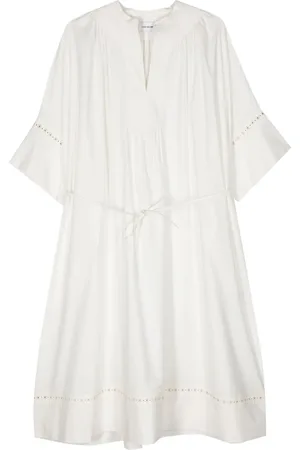 YVES SALOMON Vestido midi de popelina