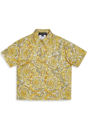 VERSACE Camisa de seda con estampado Barocco