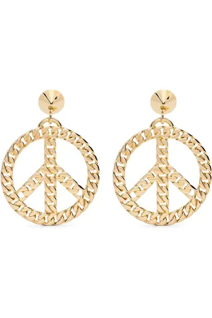 Moschino Aretes con detalle de símbolo de la paz