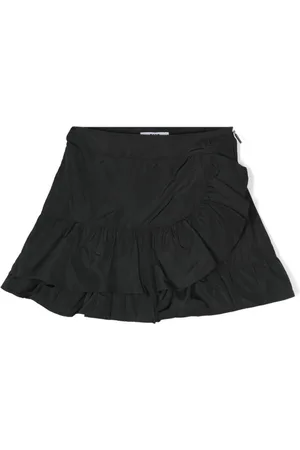 Msgm Falda con volantes y logo bordado