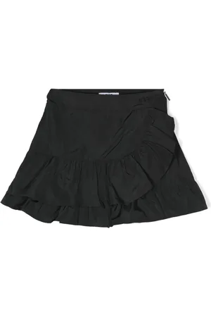 Msgm Falda con volantes y logo bordado