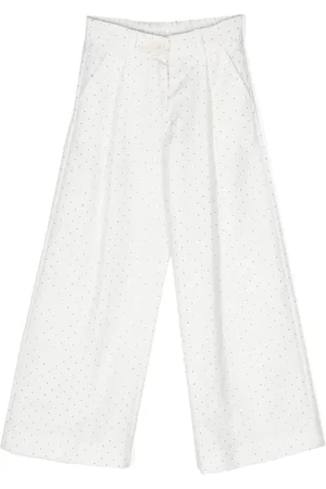 MONNALISA Pantalones anchos con detalles de strass