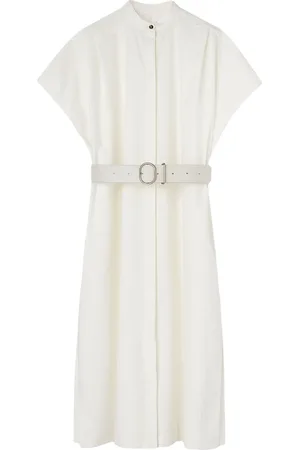 Jil Sander Vestido camisero sin cuello