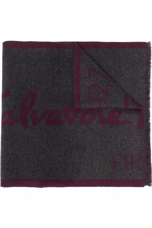 Salvatore Ferragamo Bufanda de cachemira con logo en intarsia