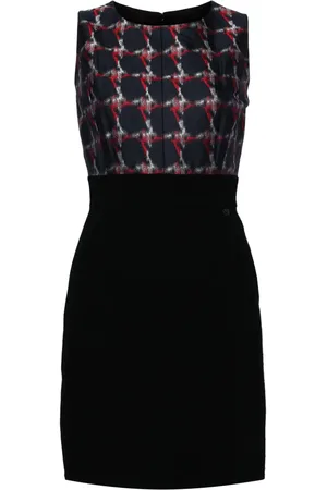 CHANEL Vestido con motivo pied de poule 2008