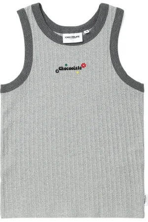 Chocoolate Top de canalé con logo bordado