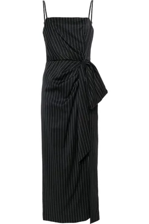Msgm Vestido midi con nudo en la cintura