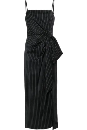 Msgm Vestido midi con nudo en la cintura