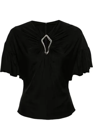 Lanvin Top con aberturas y ojales