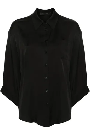 FEDERICA TOSI Camisa de sarga con detalle plisado