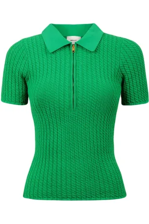 Bally Playera tipo polo en tejido de ochos