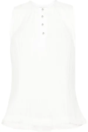 Lanvin Top plisado sin mangas