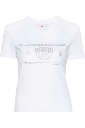 Chiara Ferragni Playera con apliques del logo