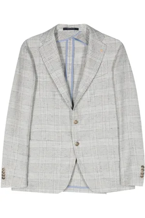 TAGLIATORE Blazer con botones y motivo de cuadros