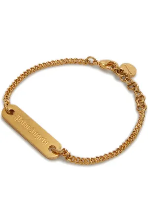 Palm Angels Pulsera de cadena con placa del logo