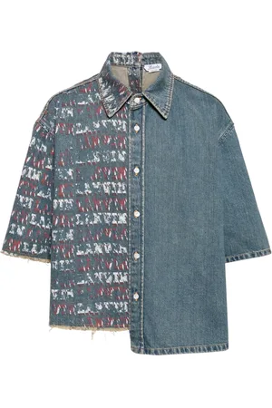 Lanvin Camisa de mezclilla asimétrica de x Future