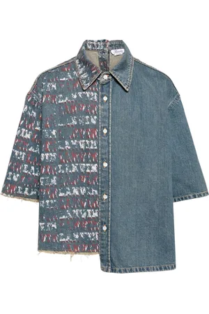 Lanvin Camisa de mezclilla asimétrica de x Future