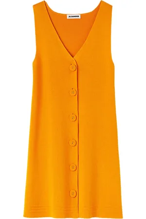 Jil Sander Vestido corto con cuello en V