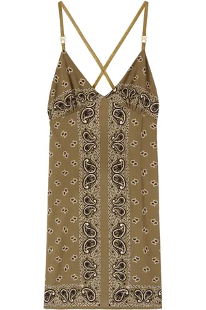 Palm Angels Slip dress con estampado de cachemira