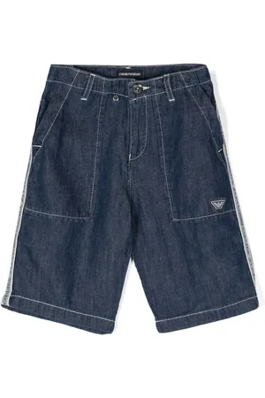Emporio Armani Shorts de playa con franjas del logo