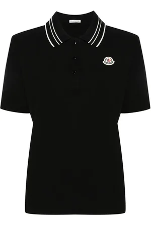 Moncler Playera tipo polo con parche del logo
