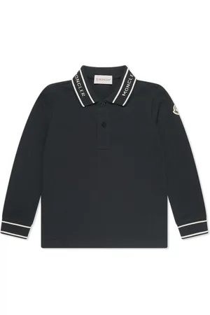 Moncler Playera tipo polo con logo en jacquard