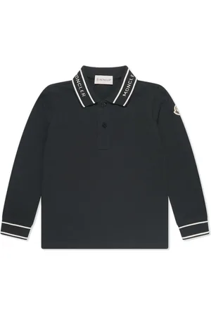 Moncler Playera tipo polo con logo en jacquard