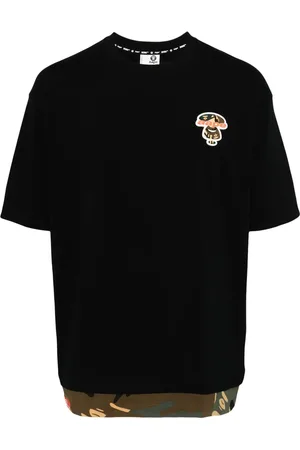A Bathing Ape Playera con aplique del logo