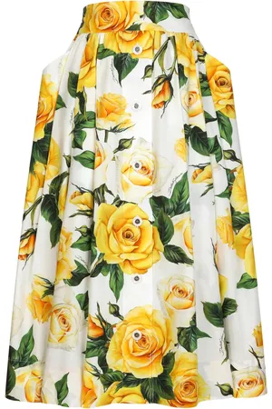 Dolce & Gabbana Falda midi con rosas estampadas