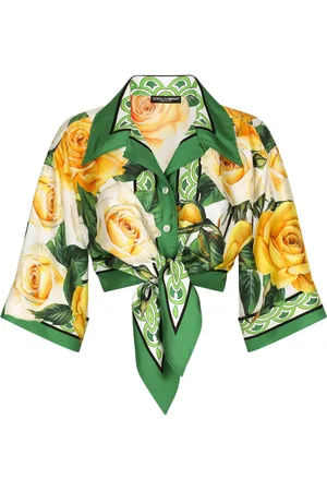 Dolce & Gabbana Camisa de seda con estampado de rosas