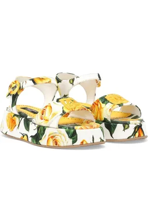 Dolce & Gabbana Sandalias rosas estampadas