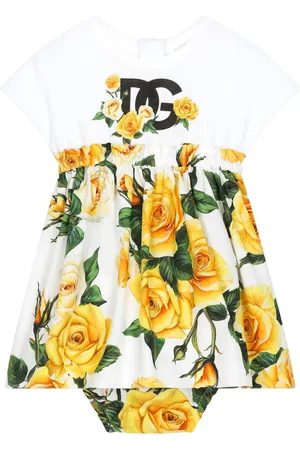 Dolce & Gabbana Set de vestido estilo playera con rosas estampadas