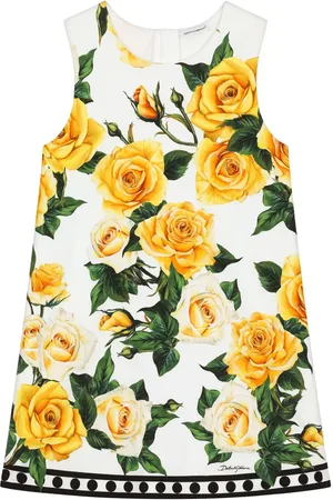 Dolce & Gabbana Vestido camisero con rosas estampadas