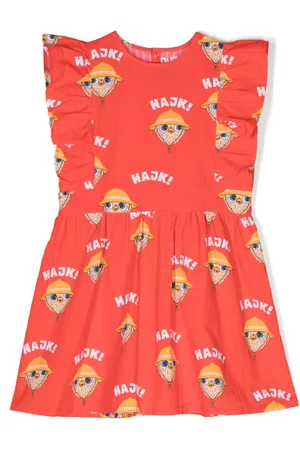 Mini Rodini Vestido corto con estampado Hajk