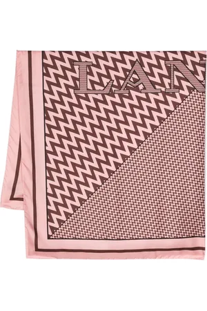Lanvin Mascada de seda con logo jacquard