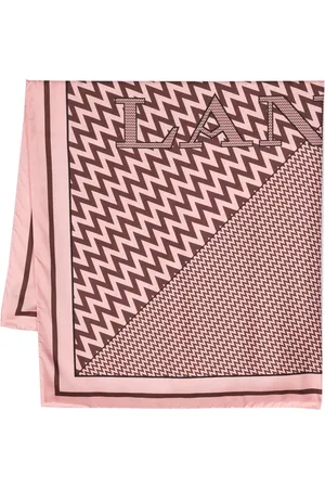Lanvin Mascada de seda con logo jacquard